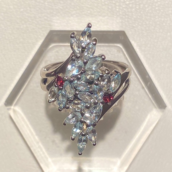 Natural Aquamarine Ring 925